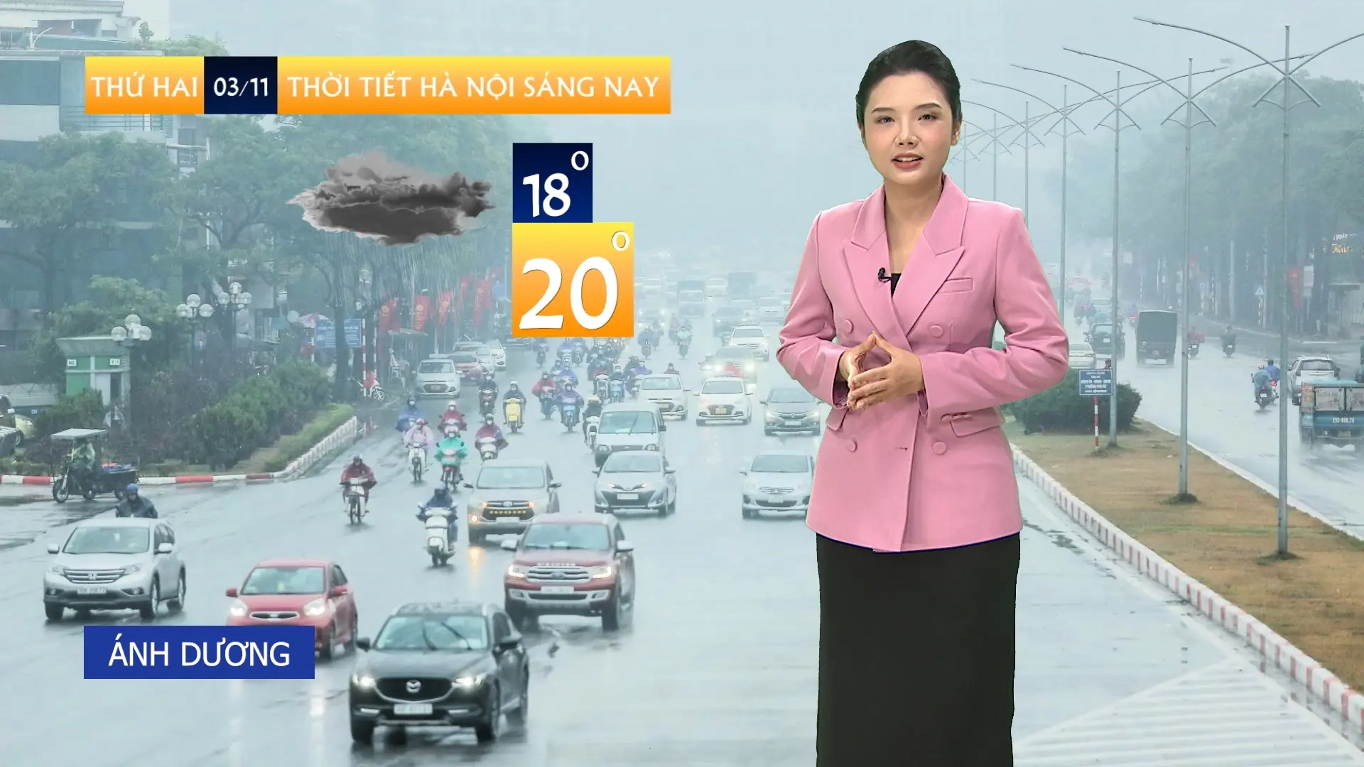 Dự báo thời tiết trưa | 03/11/2025